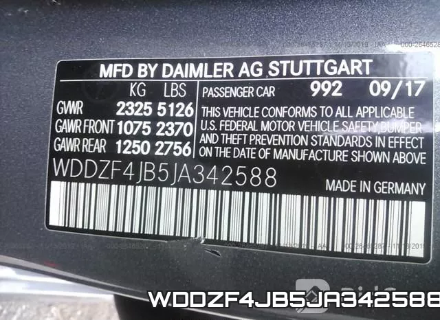 WDDZF4JB5JA342588 фото 10