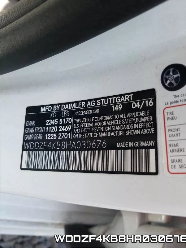 WDDZF4KB8HA030676 фото 2