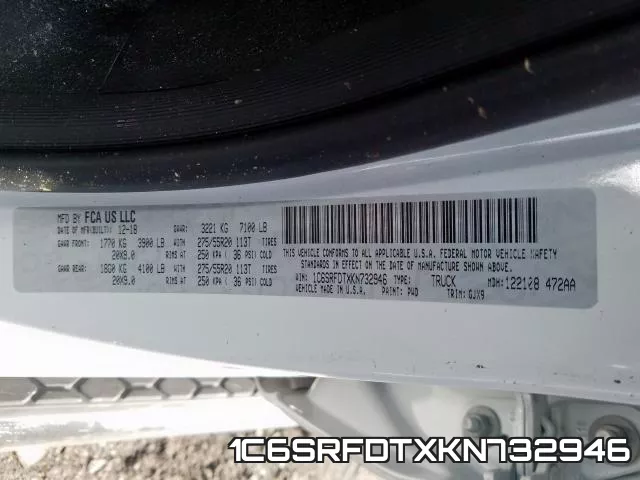 1C6SRFDTXKN732946 фото 2