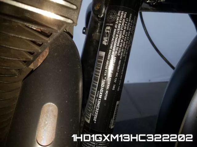 1HD1GXM13HC322202 фото 2