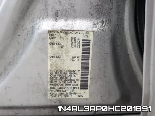 1N4AL3AP0HC201891 фото 2