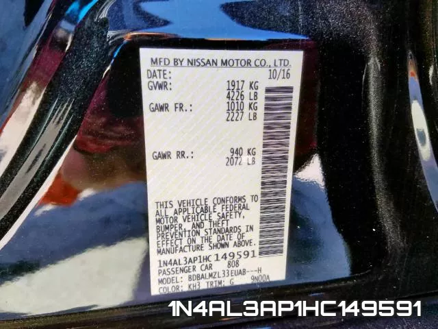 1N4AL3AP1HC149591 фото 2