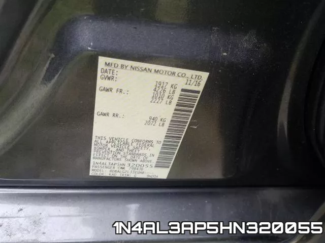 1N4AL3AP5HN320055 фото 2