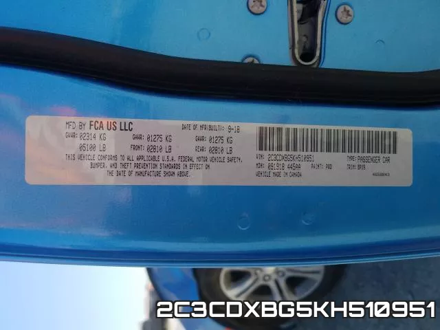 2C3CDXBG5KH510951 фото 2