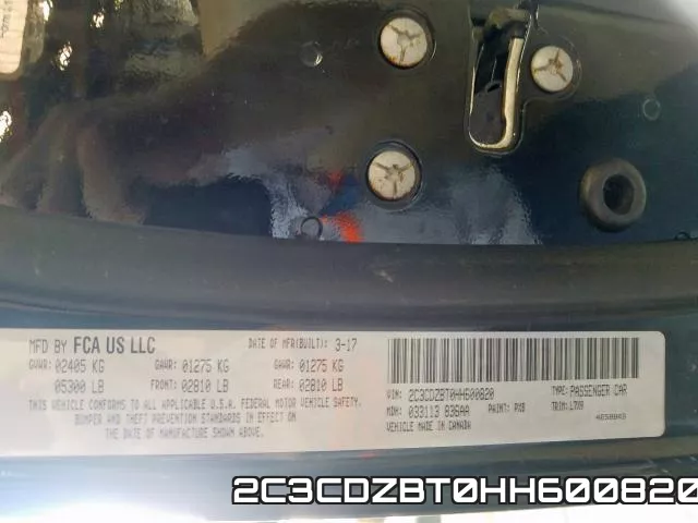2C3CDZBT0HH600820 фото 2