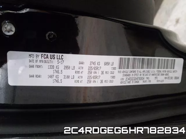 2C4RDGEG6HR782834 фото 2
