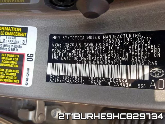 2T1BURHE9HC829734 фото 2