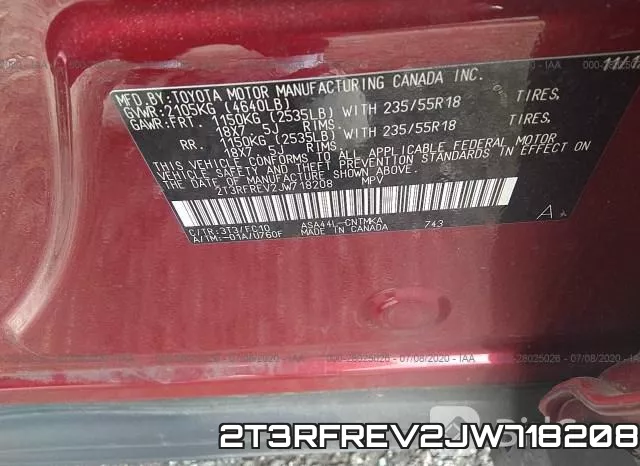 2T3RFREV2JW718208 фото 10