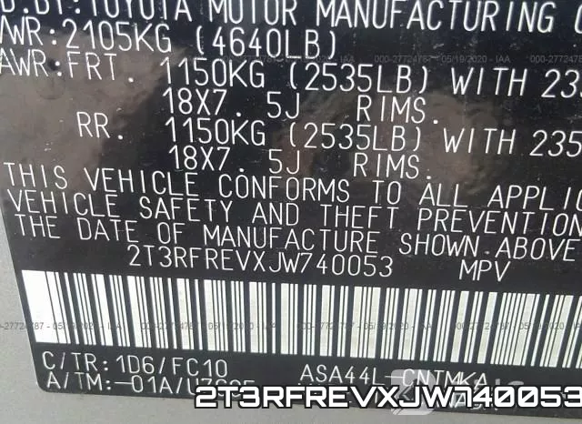 2T3RFREVXJW740053 фото 10