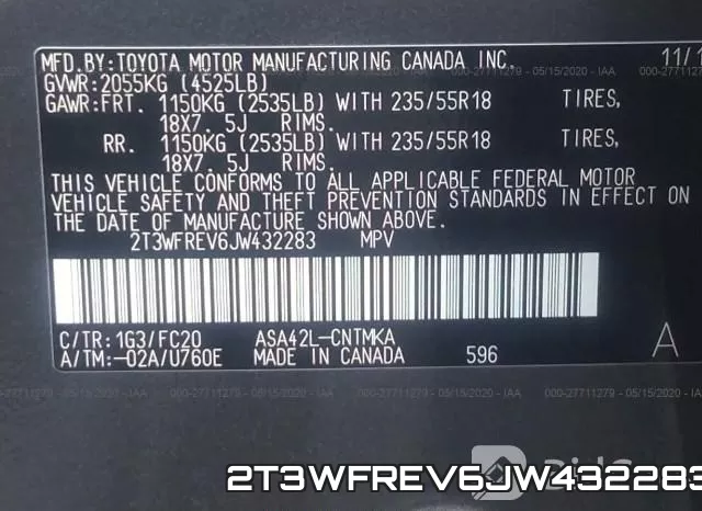 2T3WFREV6JW432283 фото 10