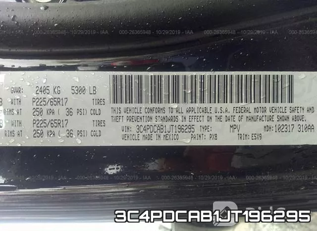 3C4PDCAB1JT196295 фото 10