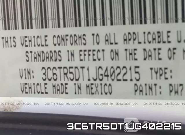 3C6TR5DT1JG402215 фото 10