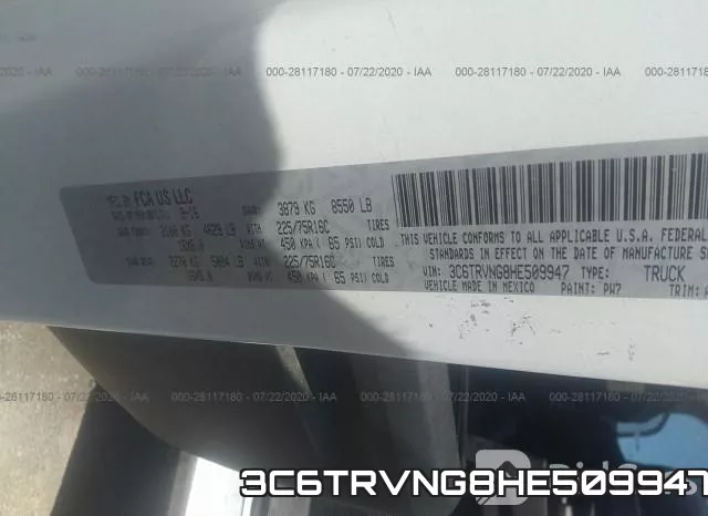 3C6TRVNG8HE509947 фото 10