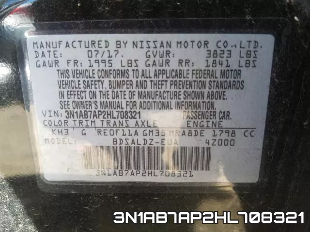 3N1AB7AP2HL708321 фото 2