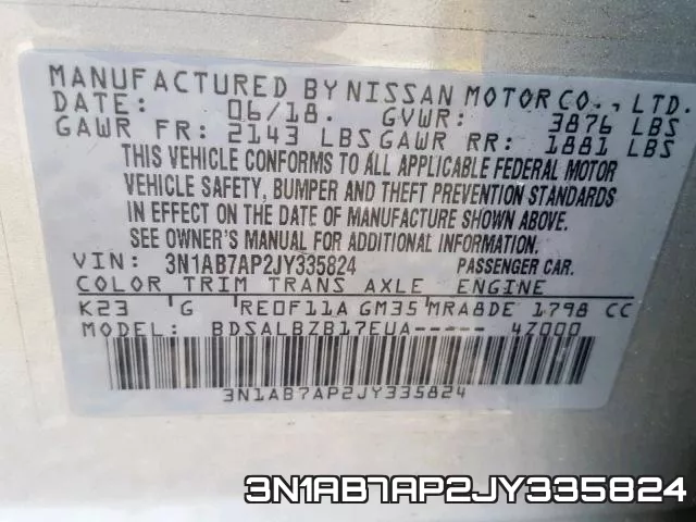 3N1AB7AP2JY335824 фото 2