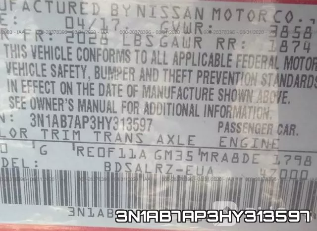 3N1AB7AP3HY313597 фото 10