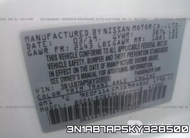 3N1AB7AP5KY328500 фото 10