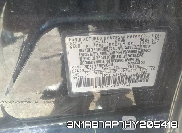 3N1AB7AP7HY205418 фото 10