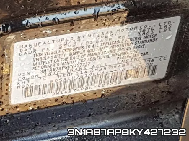3N1AB7AP8KY427232 фото 2
