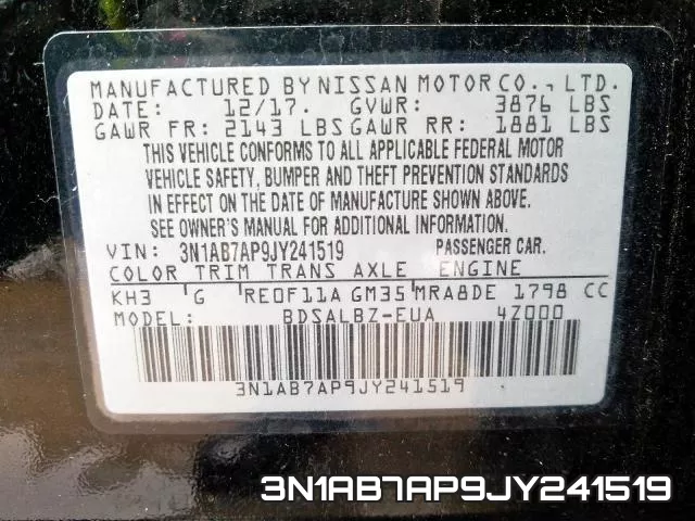 3N1AB7AP9JY241519 фото 2