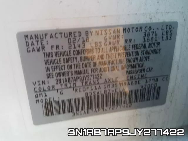 3N1AB7AP9JY277422 фото 2