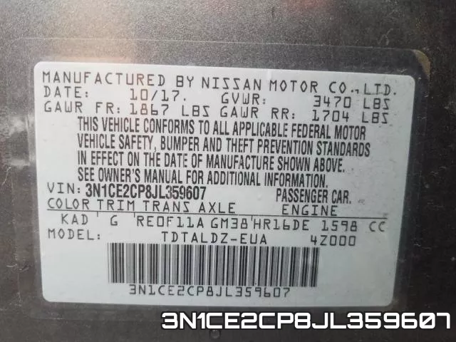 3N1CE2CP8JL359607 фото 2