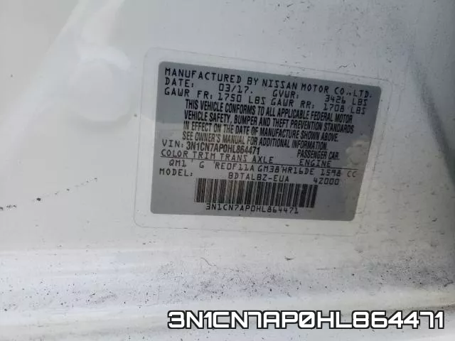 3N1CN7AP0HL864471 фото 2