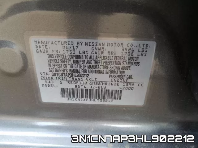 3N1CN7AP3HL902212 фото 2