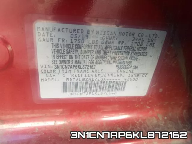 3N1CN7AP6KL872162 фото 2