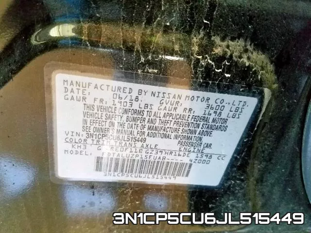 3N1CP5CU6JL515449 фото 2