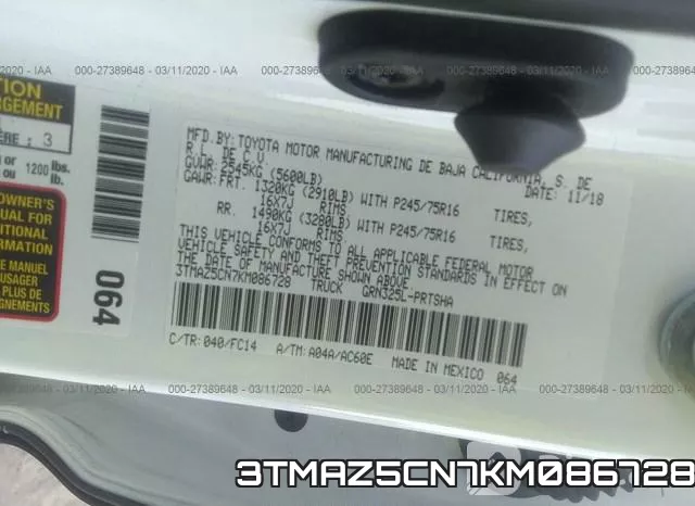 3TMAZ5CN7KM086728 фото 10