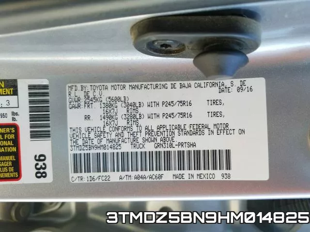 3TMDZ5BN9HM014825 фото 2