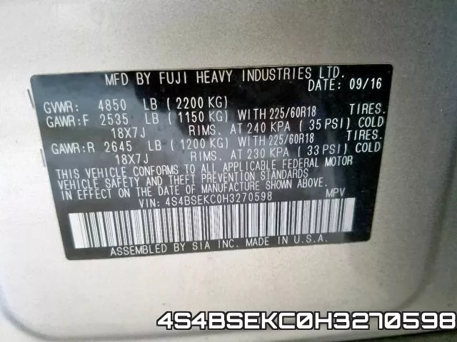 4S4BSEKC0H3270598 фото 2