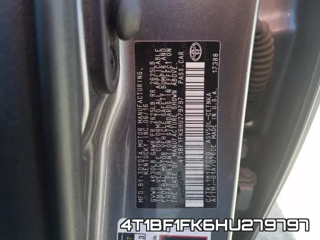 4T1BF1FK6HU279797 фото 2