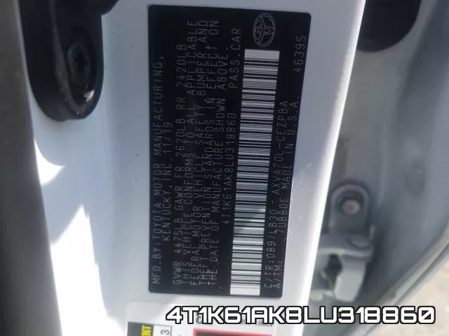 4T1K61AK8LU318860 фото 2