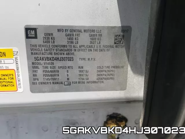 5GAKVBKD4HJ307023 фото 2
