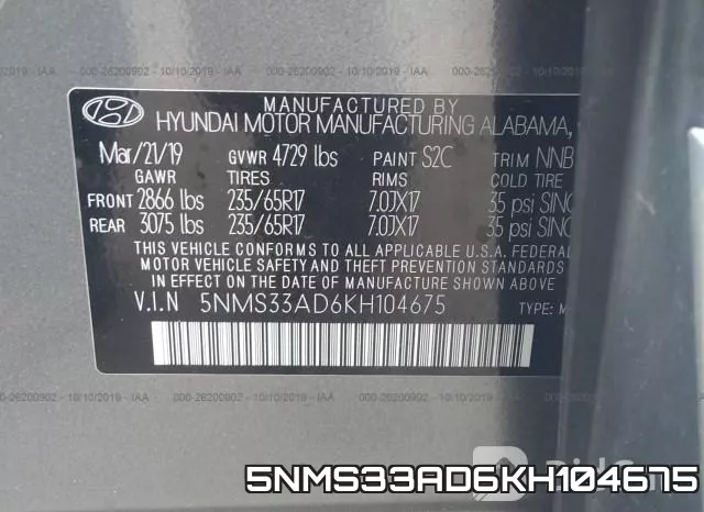 5NMS33AD6KH104675 фото 10