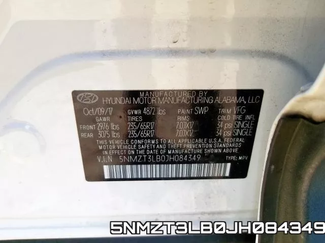 5NMZT3LB0JH084349 фото 2