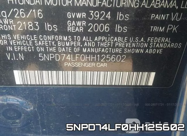 5NPD74LF0HH125602 фото 8