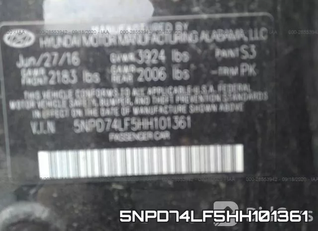 5NPD74LF5HH101361 фото 10