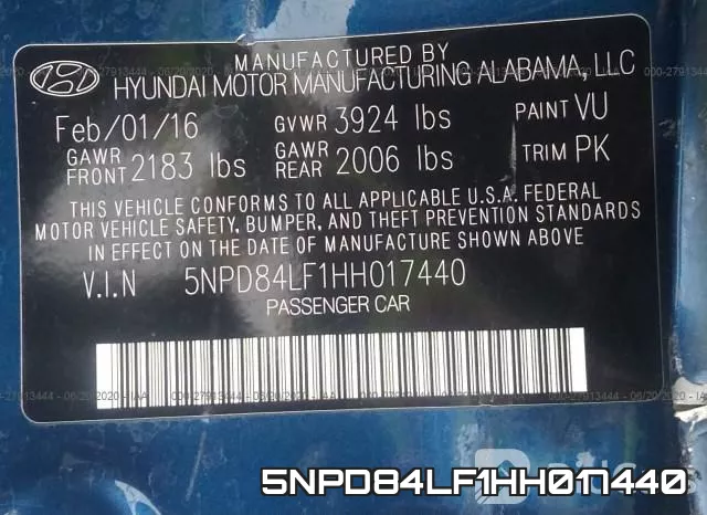 5NPD84LF1HH017440 фото 10