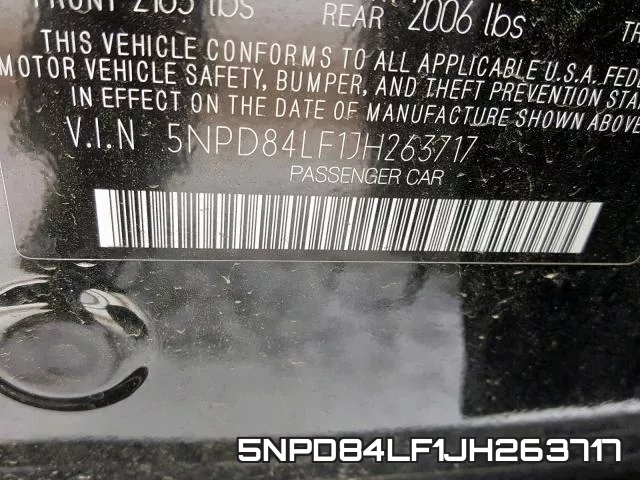 5NPD84LF1JH263717 фото 2