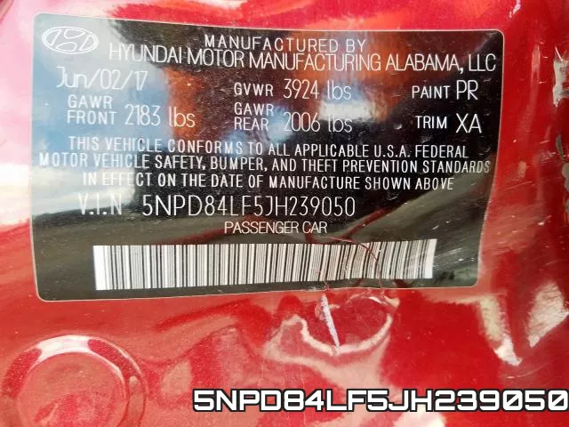 5NPD84LF5JH239050 фото 2