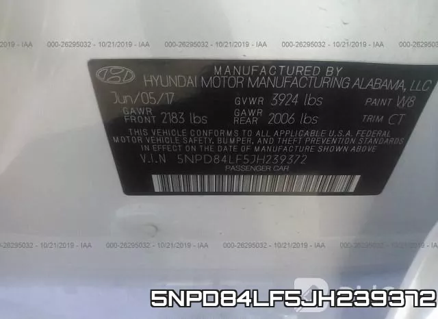 5NPD84LF5JH239372 фото 10