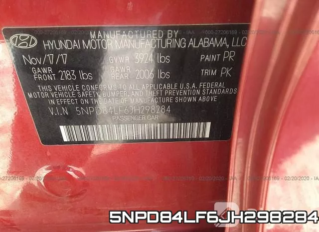 5NPD84LF6JH298284 фото 10
