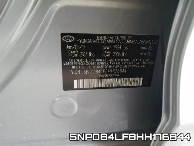 5NPD84LF8HH176844 фото 2