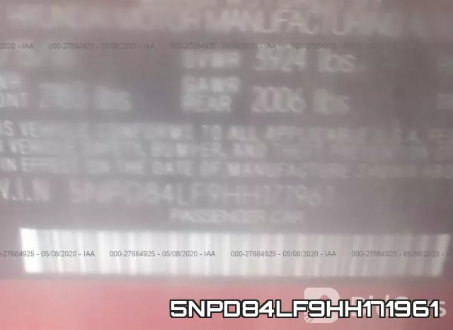 5NPD84LF9HH171961 фото 10