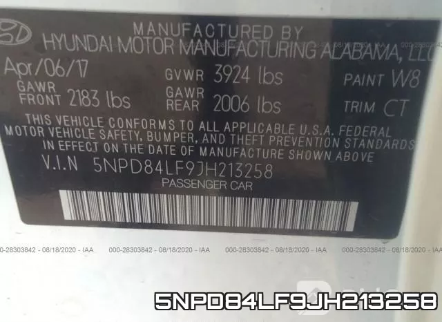 5NPD84LF9JH213258 фото 10
