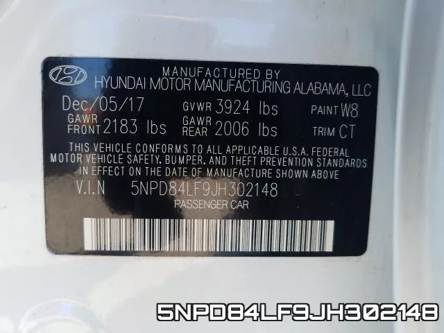 5NPD84LF9JH302148 фото 2