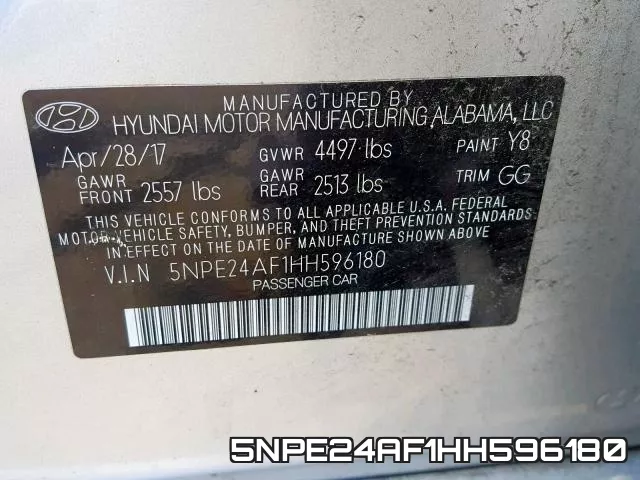 5NPE24AF1HH596180 фото 2